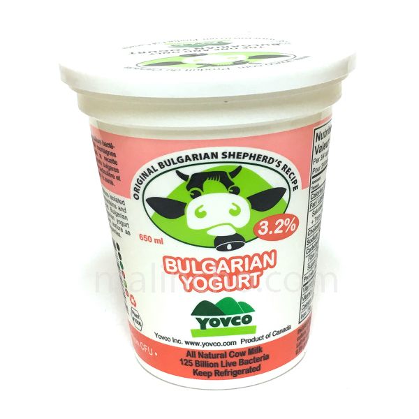 Yovco Bulgarian Cow-Milk Yogurt 3.2% 650Ml/6
