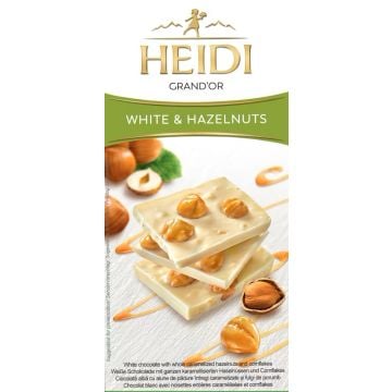 Heidi Grand'or White Chocolate with Hazelnuts 100g