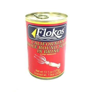Flokos Californian Whole Round Squid in Brine 370g