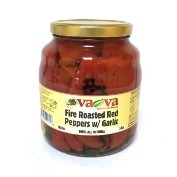 Vava Fire Roasted Red Peppers with Garlic 1650g (58oz)