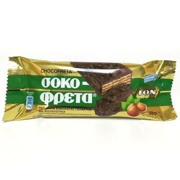 Гръцка Шоколадова Вафла Ion с Лешници 38г