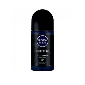 NIVEA Deo Roll On DEEP Black Carbon - Dark Wood for men 150ml