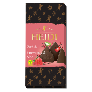 HEIDI Dark Chocolate Strawberry & Aloe Vera 80g