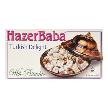 HazerBaba Turkish Delight with Pistachio 454g