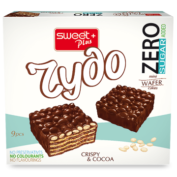 CHUDO ZERO SUGAR ADDED wafer with crispy and cocoa-milk coating 100g