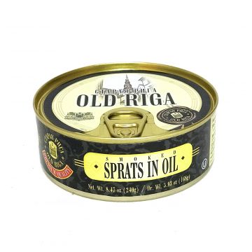 Old Riga Smoked Sprats in Oil EZ Open can 240g