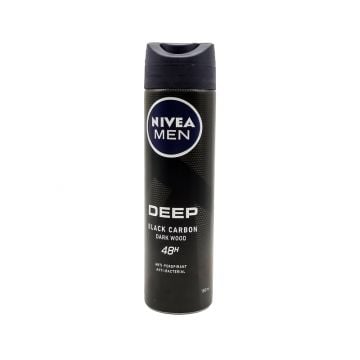Nivea Deo Spray Deep Black Carbon Dark Wood for men 150ml