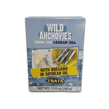 TRATA Anchovies with Oregano in Soybean Oil 100g