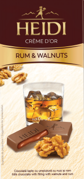 HEIDI Milk Chocolate Creamy Rum&Walnuts 90g