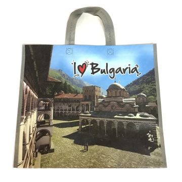Торбичка за многократна употреба Аз обичам България (Рилски Манастир)