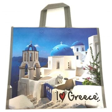 I Love Greece Reusable Shopping Bag