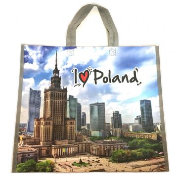 I Love Poland Reusable Shopping Bag (Buildings)