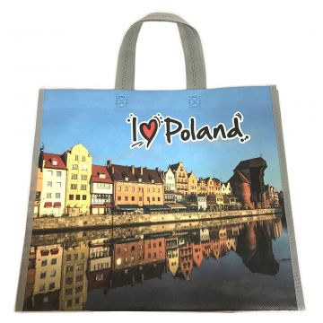 I Love Poland Reusable Shopping Bag (River)