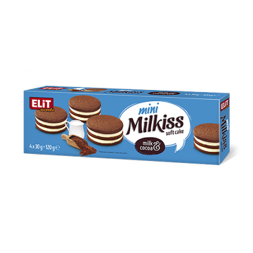 MILKISS Soft Cake Milk & Cocoa (4 x 30g) 120g
