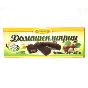Slavyanka Homemade Chocolate Coated Biscuits with Hazelnut Cream 220g