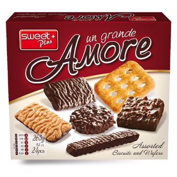 Sweet+ Un Grande Amore Assorted Biscuits and Wafers 265g