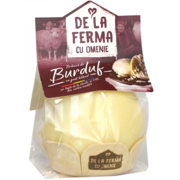 De La Ferma Branza de Burduf Kneaded Cheese from Cow & Sheep Milk 350g(12.34 Oz)