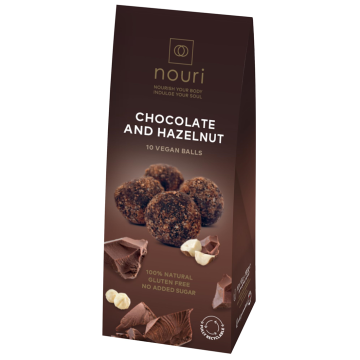 NOURI Vegan Balls with Chocolate and Hazelnuts 10pk 100g