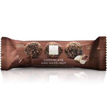 NOURI Vegan Balls with Chocolate and Hazelnuts 3pk 30g