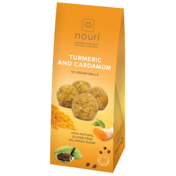 NOURI Vegan Balls with Turmeric and Cardamom 10pk 100g