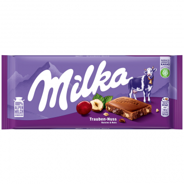 Milka Chocolate Raisins and Nuts 100g