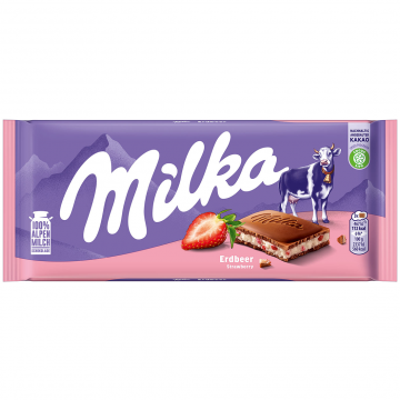 Milka Chocolate Strawberry 100g