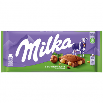 Milka Chocolate Whole Nuts 100g