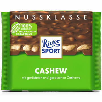 RITTER SPORT Milk Chocolate with Cashew 100g