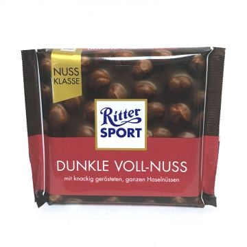 Ritter Sport Dunkle Voll Nuss (dark whole nuts) 100g
