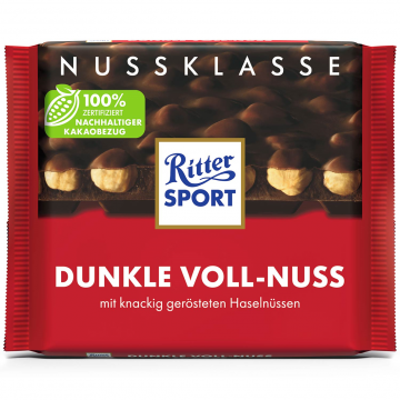 Ritter Sport Dunkle Voll Nuss (dark whole nuts) 100g