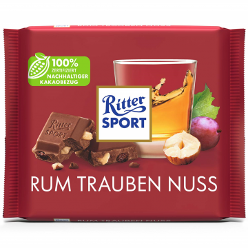 Ritter Sport Rum Trauben Nuss (rum & raisins) 100g