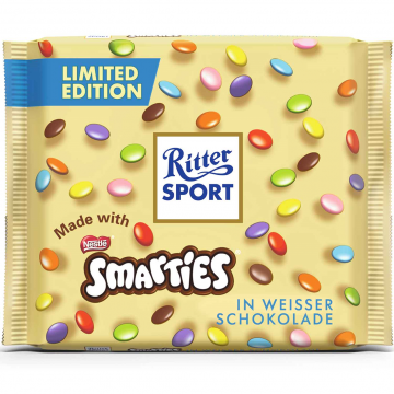 RITTER SPORT White Chocolate with Smarties 100g