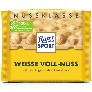 Ritter Sport Weisse Voll Nuss (white whole nuts) 100g