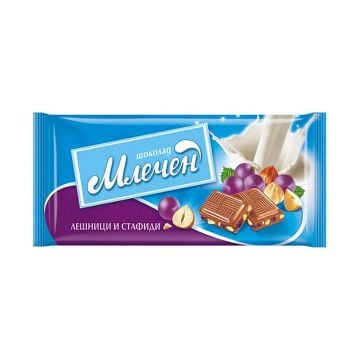 Fine Milk Chocolate Rasins And Hazelnuts 80g