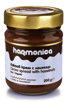 Organic Cocoa Spread with Hazelnuts Harmonica 200g