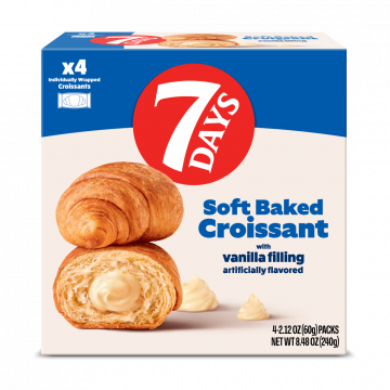 7 Days Soft Croissant with VANILLA Filling 60gx4
