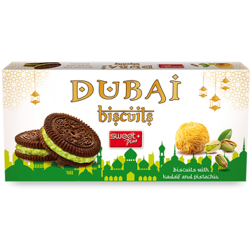 Sweet + Dubai biscuits with pistachio and kadaif creme 140g