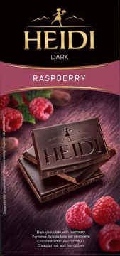 Heidi Dark Chocolate with Raspberry 80g