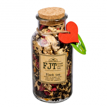 FJT Black Tea in Ginger Juice with Ginger Slices, Orange and Raspberry 100g