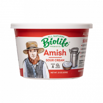 BIOLIFE Sour Cream Amish with Probiotic Kosher 425g