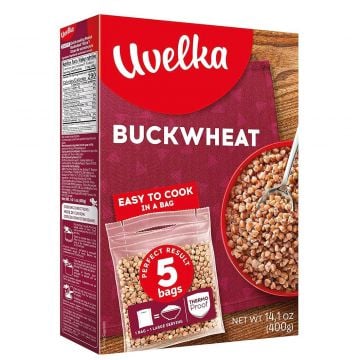UVELKA Quick-Cooking Peeled Buckwheat "Extra" 8x80g 640g