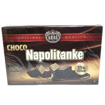 Kras Wafers Napolitanke Chocolate Covered with Chocolate 500g