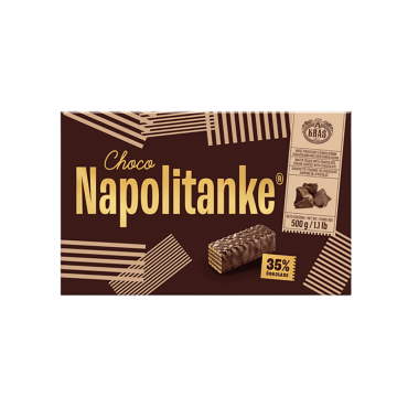 Kras Wafers Napolitanke Chocolate Covered with Chocolate 500g