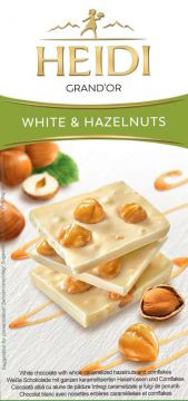 Heidi Grand'or White Chocolate with Hazelnuts 100g