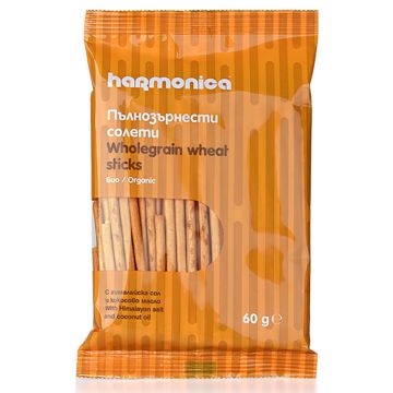Organic Wholegrain Wheat Sticks with Himalayan Salt Harmonica 60g