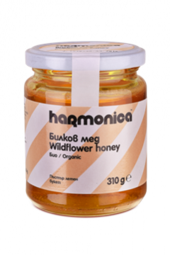 Organic Wildflower Honey Harmonica 310g