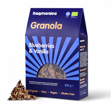 Organic Granola with Blueberries and Vanilla Harmonica 250g
