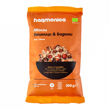 BIO Muesli with Hazelnuts and Almonds Harmonica 300g