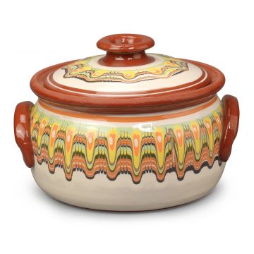 Clay Cooking Pot Traditional White 1.5L
