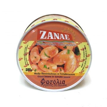 Zanae Greek Giant Beans in Tomato Sauce Tin 280Gg